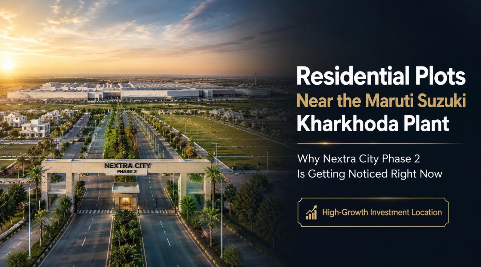 Residential Plots Near the Maruti Suzuki Kharkhoda Plant: Why Nextra City Phase 2 Is Getting Noticed Right Now